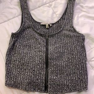 Zip crop top